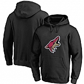 Men's Customized Phoenix Coyotes Black All Stitched Pullover Hoodie,baseball caps,new era cap wholesale,wholesale hats